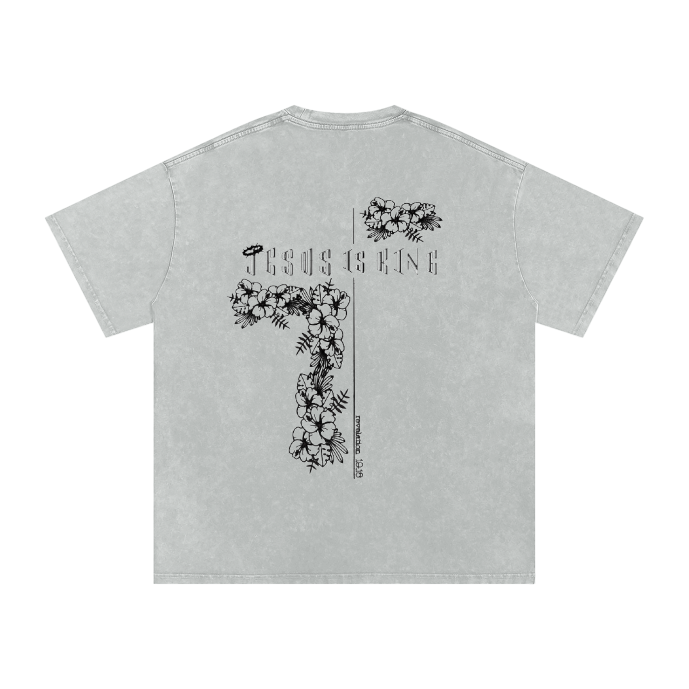 Snow Washed Oversized Cotton T-Shirt
