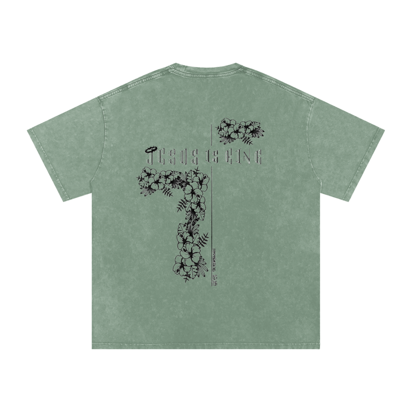 Snow Washed Oversized Cotton T-Shirt