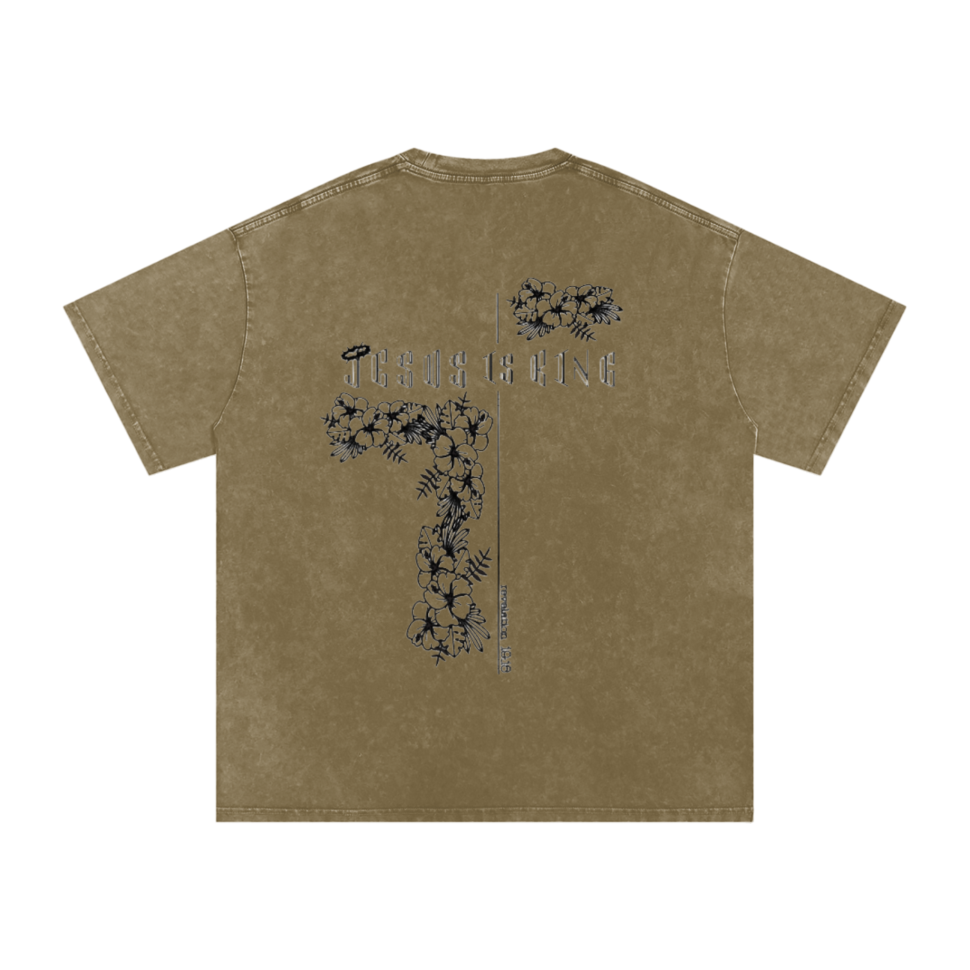 Snow Washed Oversized Cotton T-Shirt
