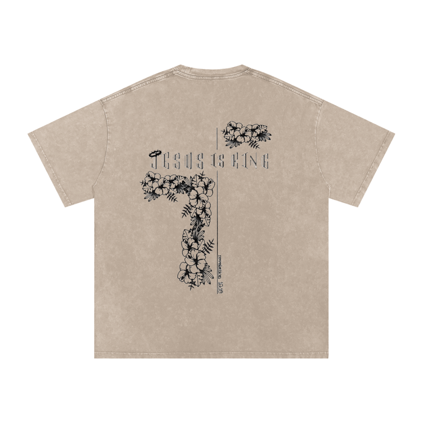 Snow Washed Oversized Cotton T-Shirt