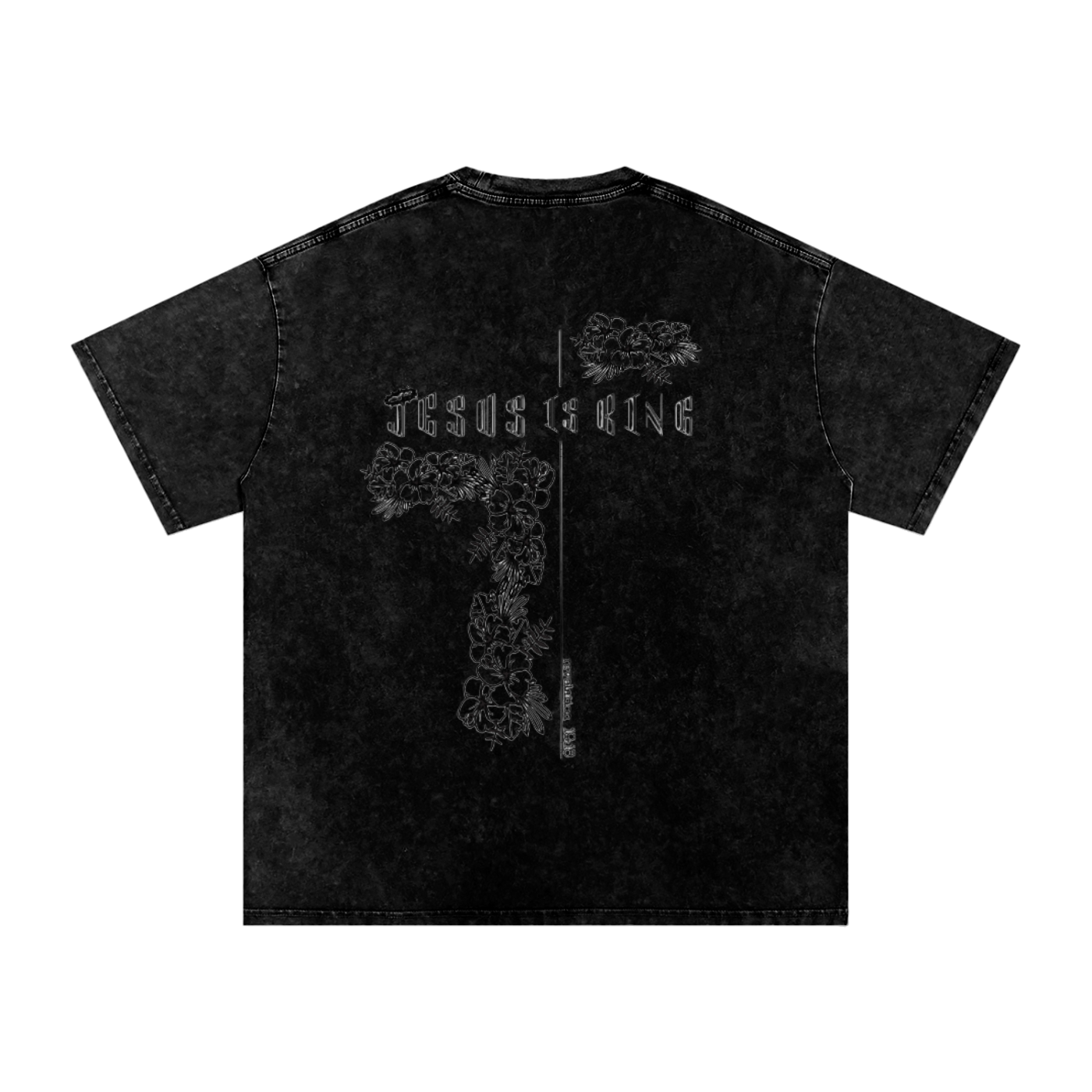 Snow Washed Oversized Cotton T-Shirt