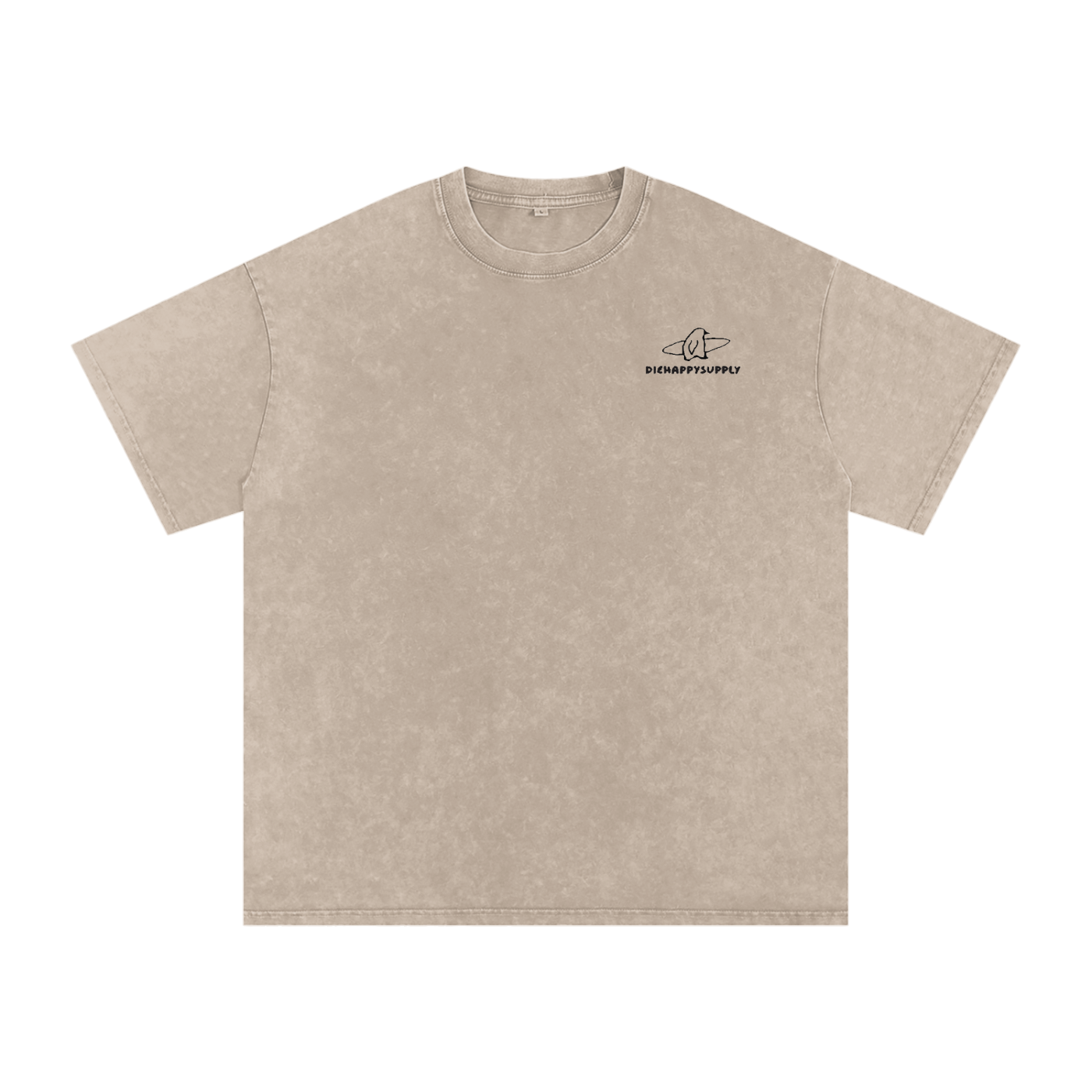 Snow Washed Oversized Cotton T-Shirt