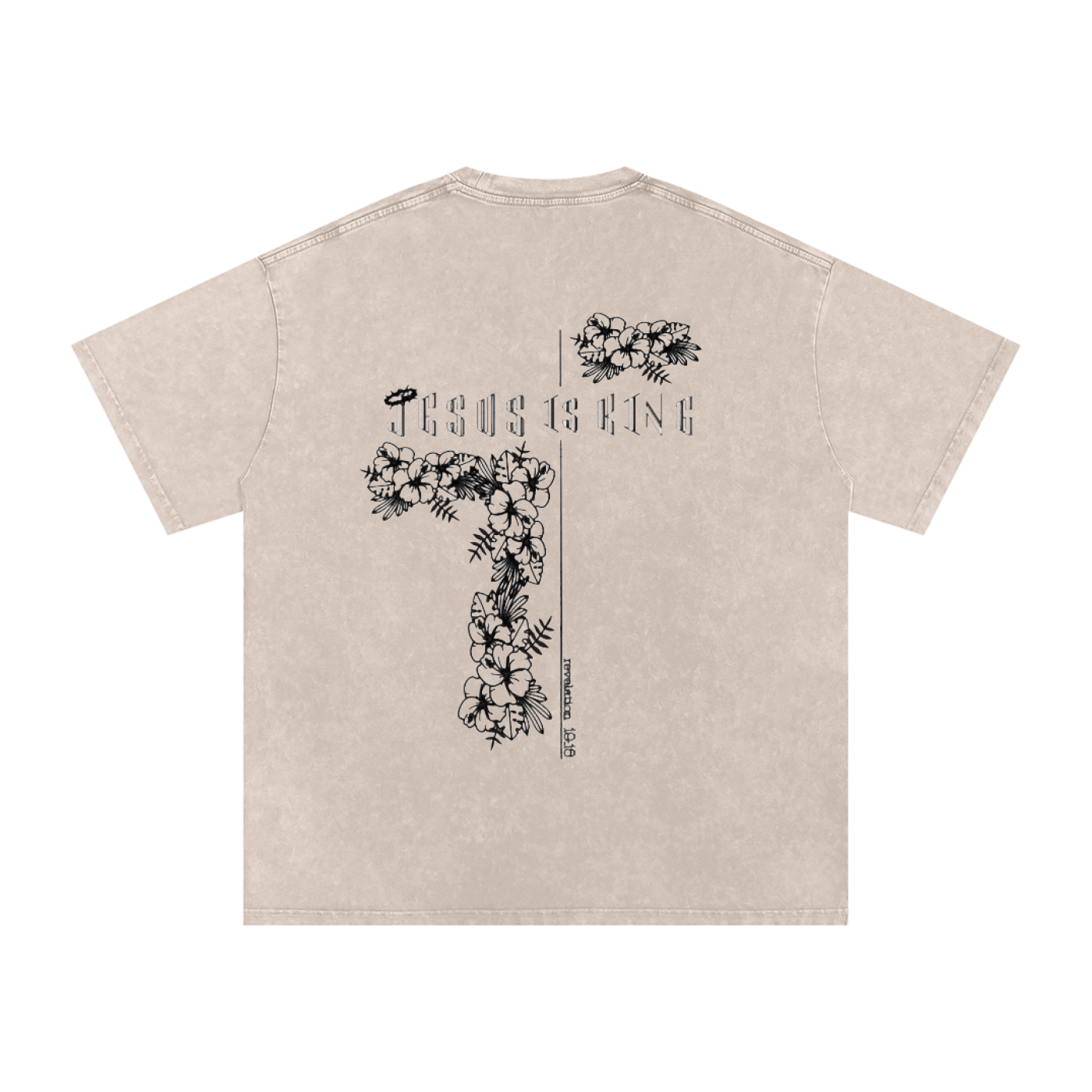 Snow Washed Oversized Cotton T-Shirt