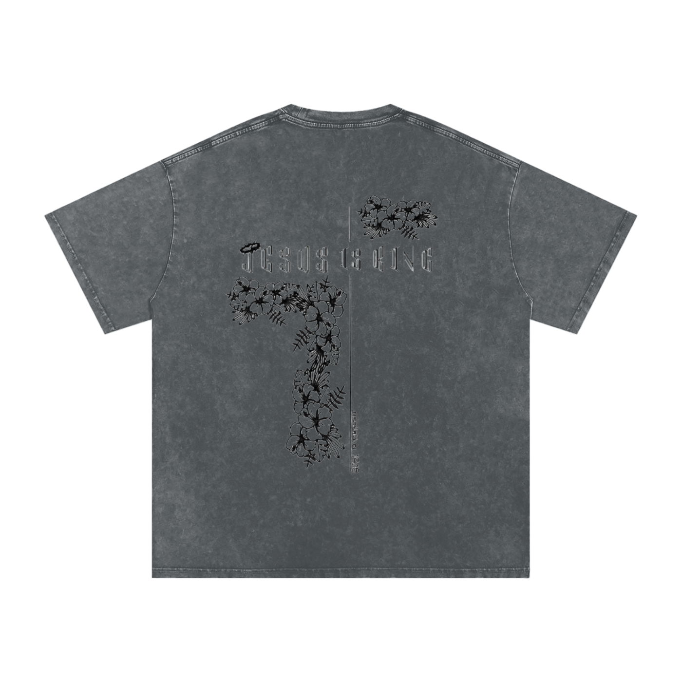 Snow Washed Oversized Cotton T-Shirt