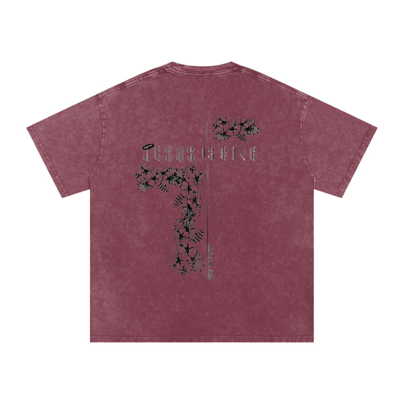 Snow Washed Oversized Cotton T-Shirt