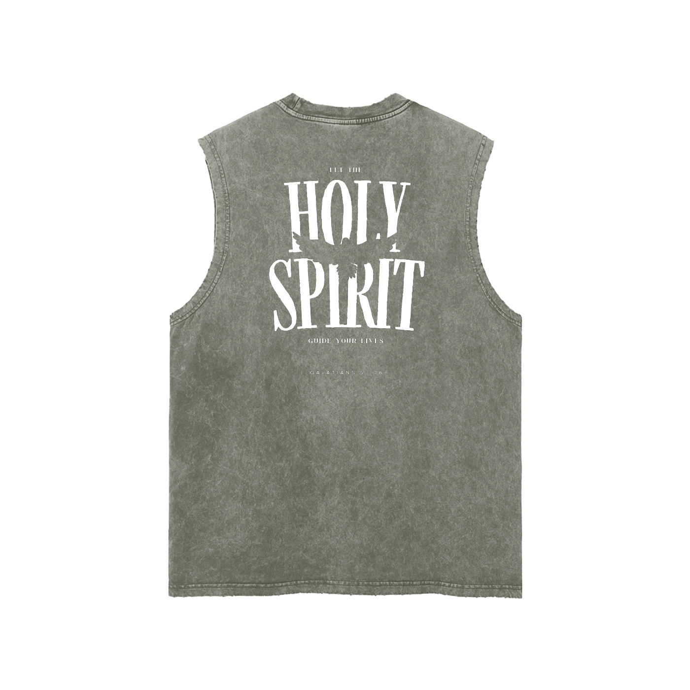 Snow Washed Frayed Hem Tank Top