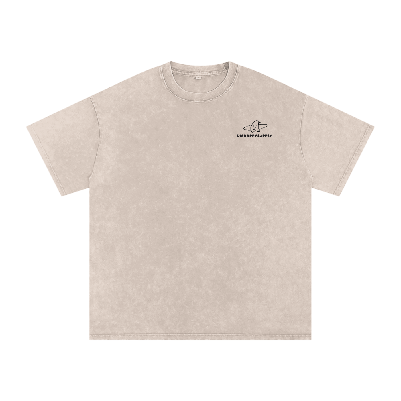 Snow Washed Oversized Cotton T-Shirt